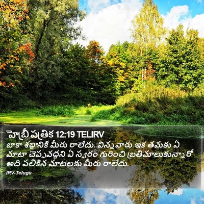 హెబ్రీ పత్రిక 12:19 TELIRV Bible Verse Image