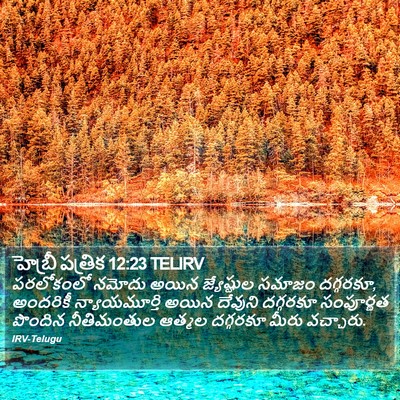 హెబ్రీ పత్రిక 12:23 TELIRV Bible Verse Image