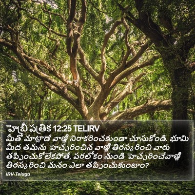 హెబ్రీ పత్రిక 12:25 TELIRV Bible Verse Image