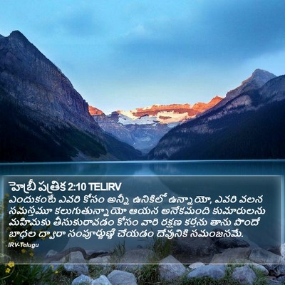 హెబ్రీ పత్రిక 2:10 TELIRV Bible Verse Image
