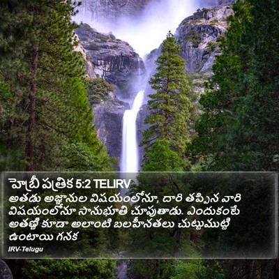 హెబ్రీ పత్రిక 5:2 TELIRV Bible Verse Image