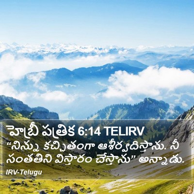 హెబ్రీ పత్రిక 6:14 TELIRV Bible Verse Image