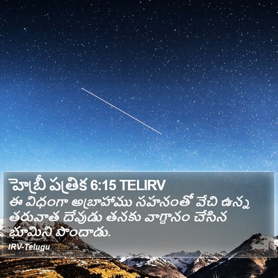 హెబ్రీ పత్రిక 6:15 TELIRV Bible Verse Image