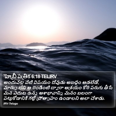 హెబ్రీ పత్రిక 6:18 TELIRV Bible Verse Image