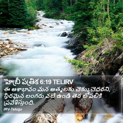 హెబ్రీ పత్రిక 6:19 TELIRV Bible Verse Image