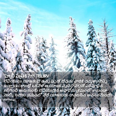 హెబ్రీ పత్రిక 7:11 TELIRV Bible Verse Image