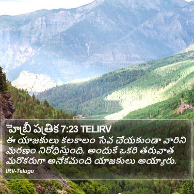 హెబ్రీ పత్రిక 7:23 TELIRV Bible Verse Image