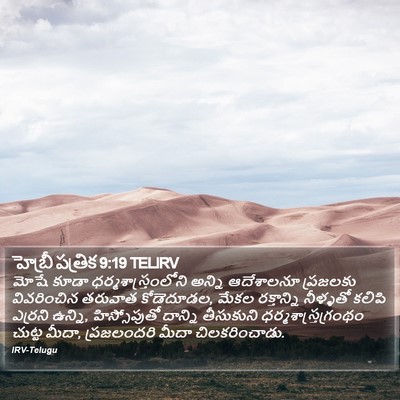 హెబ్రీ పత్రిక 9:19 TELIRV Bible Verse Image