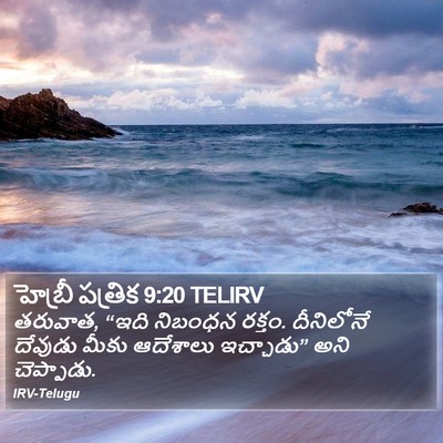 హెబ్రీ పత్రిక 9:20 TELIRV Bible Verse Image