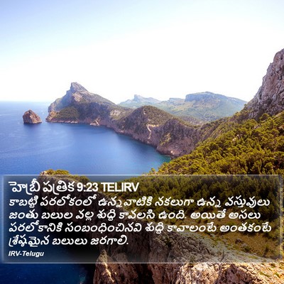 హెబ్రీ పత్రిక 9:23 TELIRV Bible Verse Image