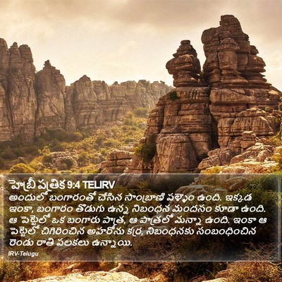హెబ్రీ పత్రిక 9:4 TELIRV Bible Verse Image