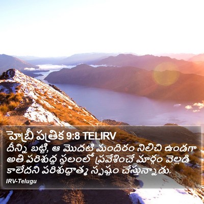 హెబ్రీ పత్రిక 9:8 TELIRV Bible Verse Image