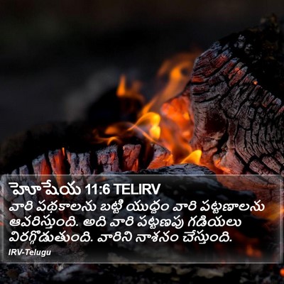 హోషేయ 11:6 TELIRV Bible Verse Image