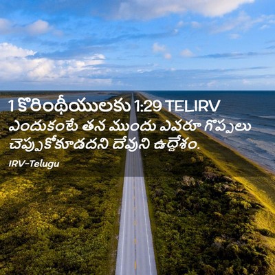 Picture 02 - 1 కొరింథీయులకు 1:29 TELIRV - ఎందుకంటే తన ముందు - Bible Verse Picture