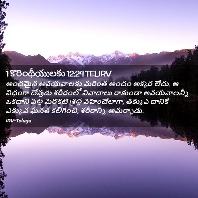 Picture 02 - 1 కొరింథీయులకు 12:24 TELIRV - అందమైన అవయవాలకు - Bible Verse Picture
