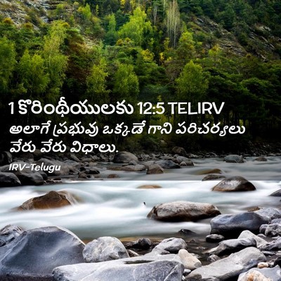 Picture 02 - 1 కొరింథీయులకు 12:5 TELIRV - అలాగే ప్రభువు - Bible Verse Picture