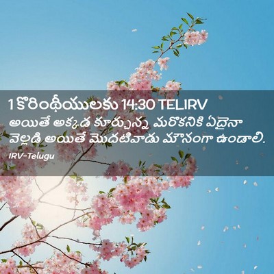 Picture 02 - 1 కొరింథీయులకు 14:30 TELIRV - అయితే అక్కడ - Bible Verse Picture