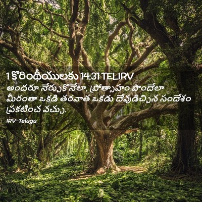 Picture 02 - 1 కొరింథీయులకు 14:31 TELIRV - అందరూ - Bible Verse Picture