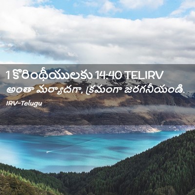 Picture 02 - 1 కొరింథీయులకు 14:40 TELIRV - అంతా మర్యాదగా, - Bible Verse Picture