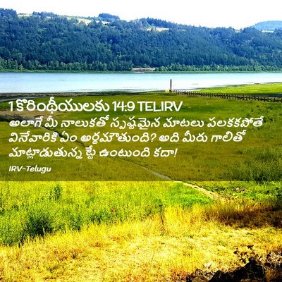 Picture 02 - 1 కొరింథీయులకు 14:9 TELIRV - అలాగే మీ నాలుకతో - Bible Verse Picture