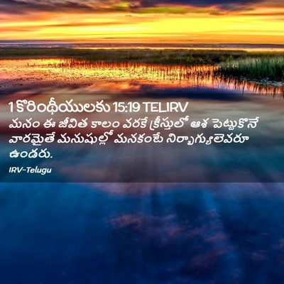 Picture 02 - 1 కొరింథీయులకు 15:19 TELIRV - మనం ఈ జీవిత కాలం - Bible Verse Picture