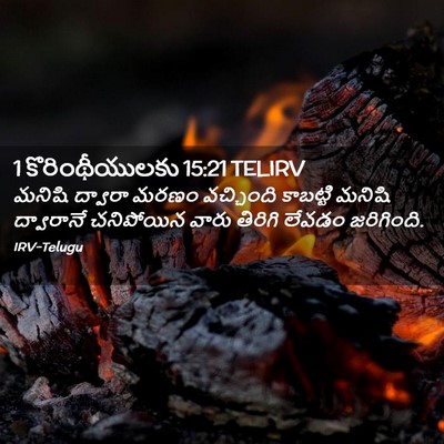 Picture 02 - 1 కొరింథీయులకు 15:21 TELIRV - మనిషి ద్వారా మరణం - Bible Verse Picture