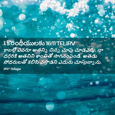 Picture 02 - 1 కొరింథీయులకు 16:11 TELIRV - కాబట్టి ఎవరూ - Bible Verse Picture