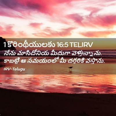 Picture 02 - 1 కొరింథీయులకు 16:5 TELIRV - నేను మాసిదోనియ - Bible Verse Picture
