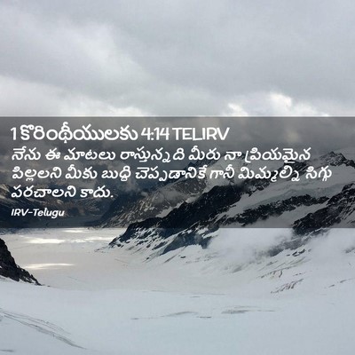 Picture 02 - 1 కొరింథీయులకు 4:14 TELIRV - నేను ఈ మాటలు - Bible Verse Picture