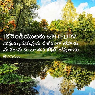 Picture 02 - 1 కొరింథీయులకు 6:14 TELIRV - దేవుడు ప్రభువును - Bible Verse Picture