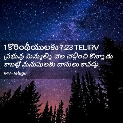 Picture 02 - 1 కొరింథీయులకు 7:23 TELIRV - ప్రభువు మిమ్మల్ని - Bible Verse Picture