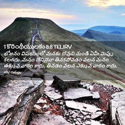 Picture 02 - 1 కొరింథీయులకు 8:8 TELIRV - భోజనం విషయంలో - Bible Verse Picture