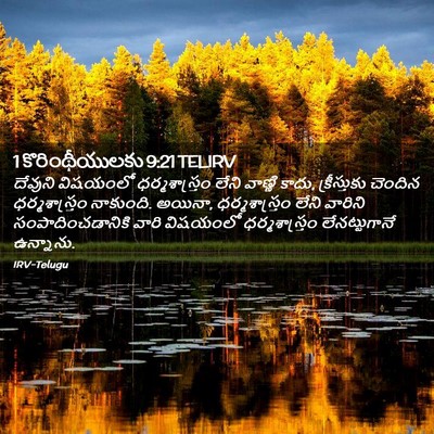 Picture 02 - 1 కొరింథీయులకు 9:21 TELIRV - దేవుని విషయంలో - Bible Verse Picture