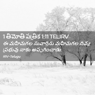 Picture 02 - 1 తిమోతి పత్రిక 1:11 TELIRV - ఈ మహిమగల - Bible Verse Picture
