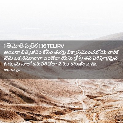 Picture 02 - 1 తిమోతి పత్రిక 1:16 TELIRV - అయినా నిత్యజీవం - Bible Verse Picture