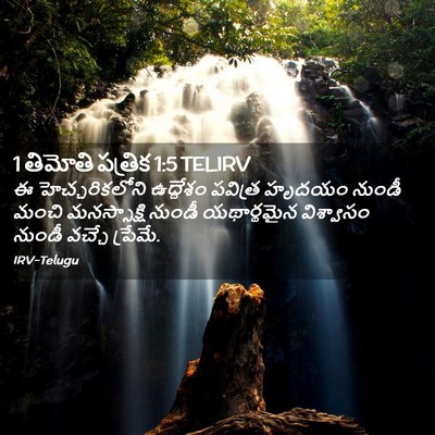 Picture 02 - 1 తిమోతి పత్రిక 1:5 TELIRV - ఈ హెచ్చరికలోని - Bible Verse Picture