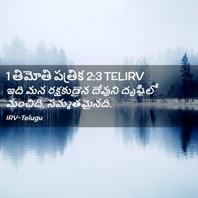 Picture 02 - 1 తిమోతి పత్రిక 2:3 TELIRV - ఇది మన రక్షకుడైన - Bible Verse Picture