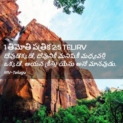 Picture 02 - 1 తిమోతి పత్రిక 2:5 TELIRV - దేవుడొక్కడే, - Bible Verse Picture