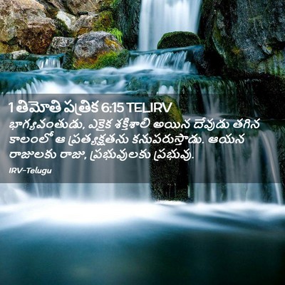 Picture 02 - 1 తిమోతి పత్రిక 6:15 TELIRV - భాగ్యవంతుడు, ఎకైక - Bible Verse Picture