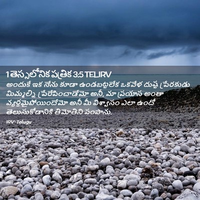 Picture 02 - 1 తెస్సలోనిక పత్రిక 3:5 TELIRV - అందుకే ఇక నేను - Bible Verse Picture