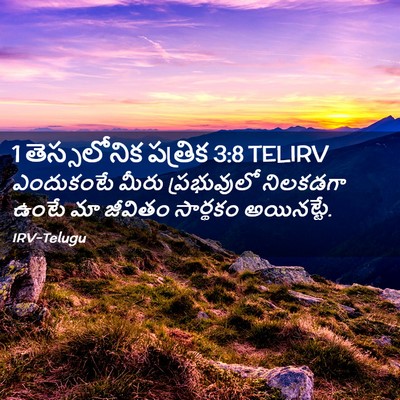 Picture 02 - 1 తెస్సలోనిక పత్రిక 3:8 TELIRV - ఎందుకంటే మీరు - Bible Verse Picture