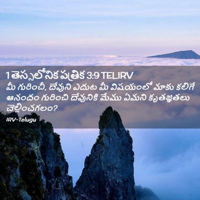 Picture 02 - 1 తెస్సలోనిక పత్రిక 3:9 TELIRV - మీ గురించీ, దేవుని - Bible Verse Picture