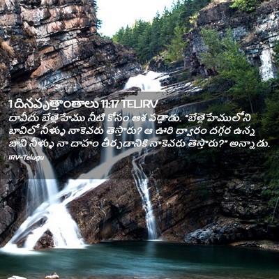 Picture 02 - 1 దినవృత్తాంతాలు 11:17 TELIRV - దావీదు బేత్లెహేము - Bible Verse Picture