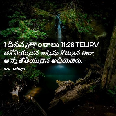 Picture 02 - 1 దినవృత్తాంతాలు 11:28 TELIRV - తెకోవీయుడైన - Bible Verse Picture
