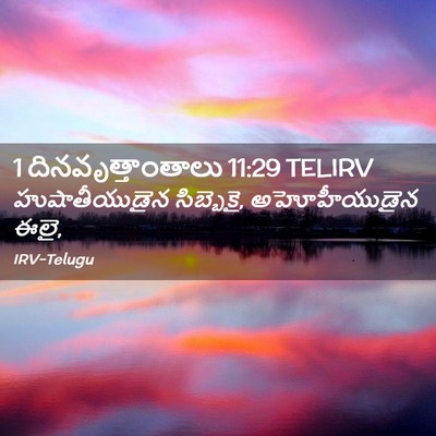 Picture 02 - 1 దినవృత్తాంతాలు 11:29 TELIRV - హుషాతీయుడైన - Bible Verse Picture