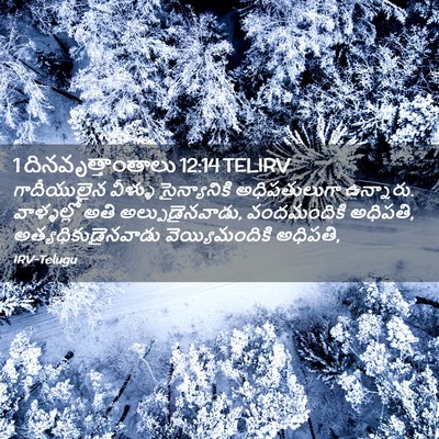 Picture 02 - 1 దినవృత్తాంతాలు 12:14 TELIRV - గాదీయులైన వీళ్ళు - Bible Verse Picture
