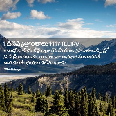 Picture 02 - 1 దినవృత్తాంతాలు 14:17 TELIRV - కాబట్టి దావీదు - Bible Verse Picture