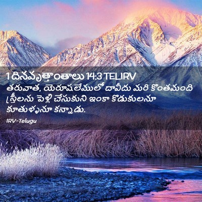 Picture 02 - 1 దినవృత్తాంతాలు 14:3 TELIRV - తరువాత, - Bible Verse Picture