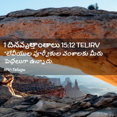 Picture 02 - 1 దినవృత్తాంతాలు 15:12 TELIRV - “లేవీయుల - Bible Verse Picture