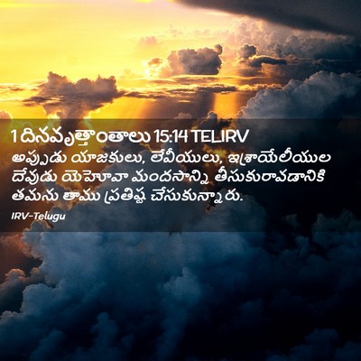 Picture 02 - 1 దినవృత్తాంతాలు 15:14 TELIRV - అప్పుడు యాజకులు, - Bible Verse Picture